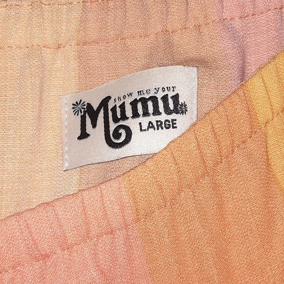 SMYMuMu Strapless Stripe Romper Orange Yellow Clay Summer Beach Vacation Coachel - Picture 4 of 10